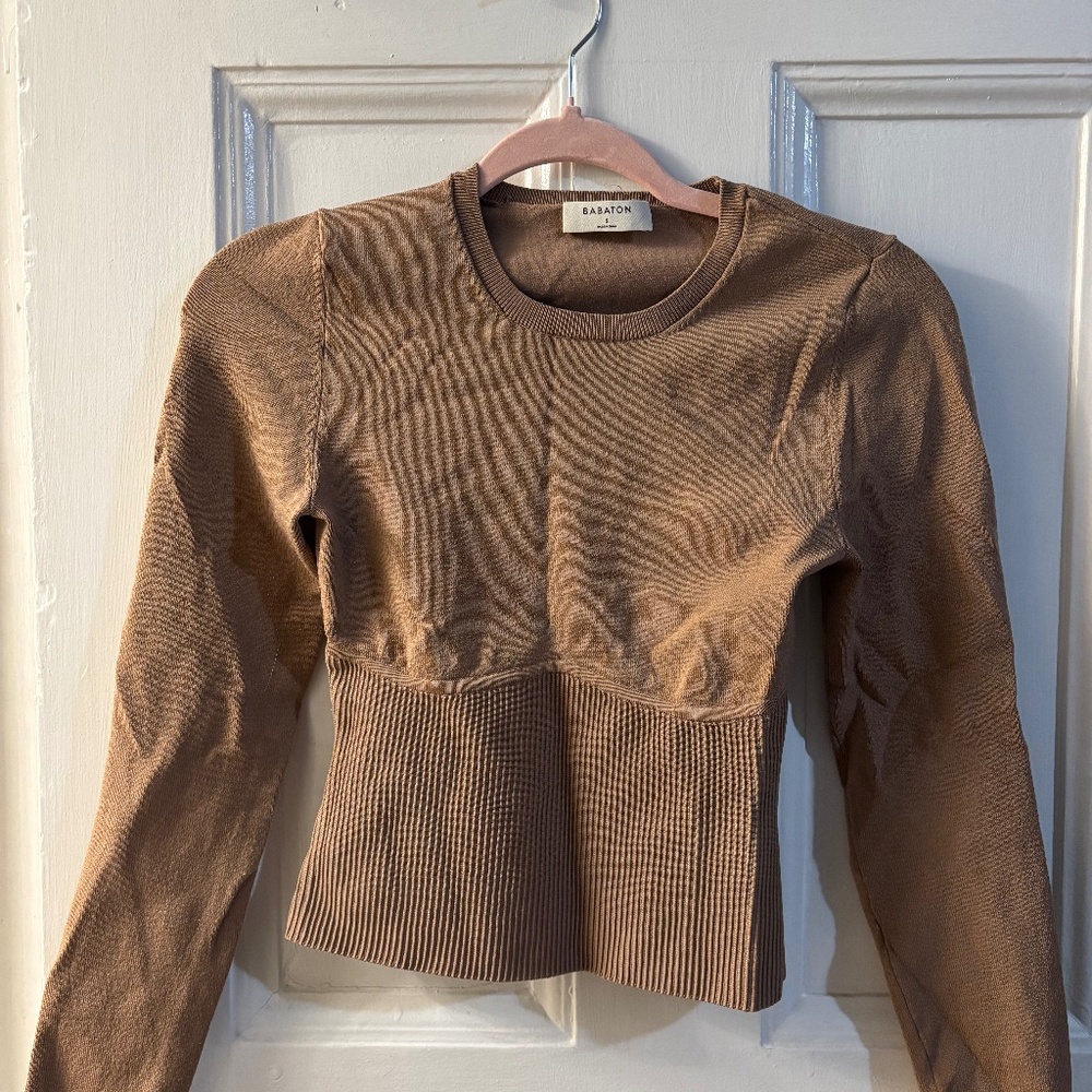 Baboon tan long sleeve top
